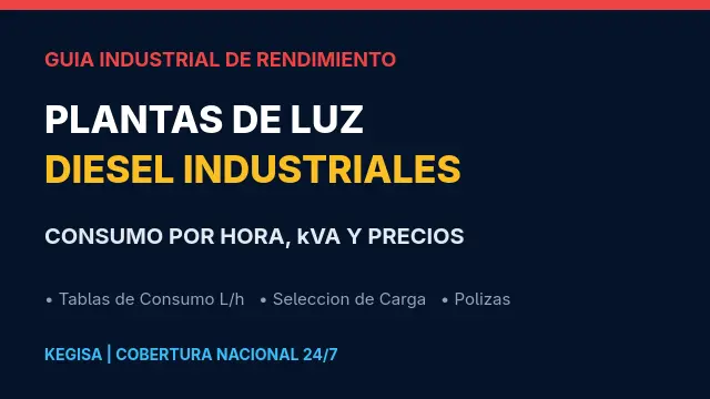 Plantas de Luz Diésel Industriales: Consumo por Hora, kVA y Precios en México